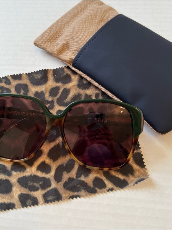 Veronica Beard Brigitte Oversized Sunglasses Green NWT main image 12